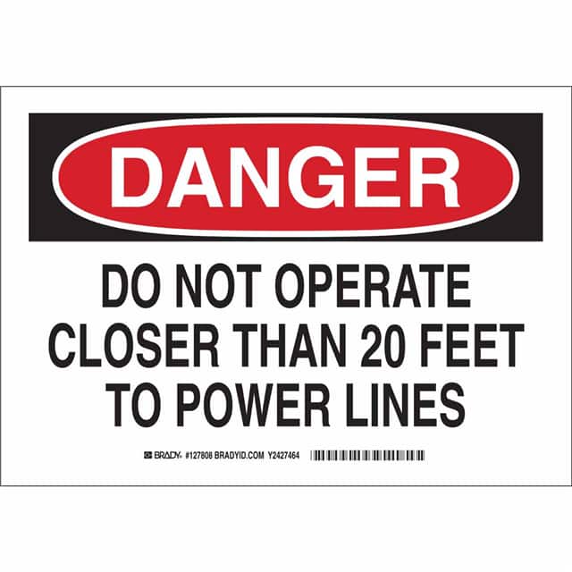 127811 B302 10X14 BLK/RED/WHT DANGER DO