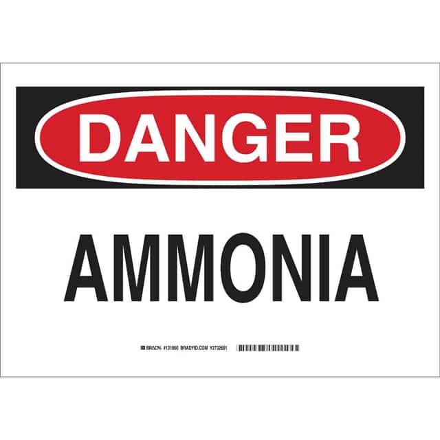 131862 B120,10X14,BLK,RED/WHT,AMMONIA