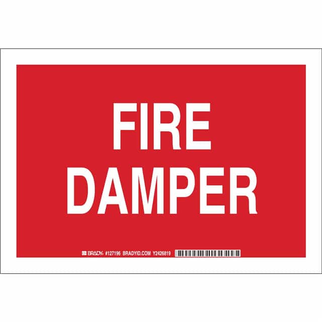 127195 B401 7X10 WHT/RED FIRE DAMPER