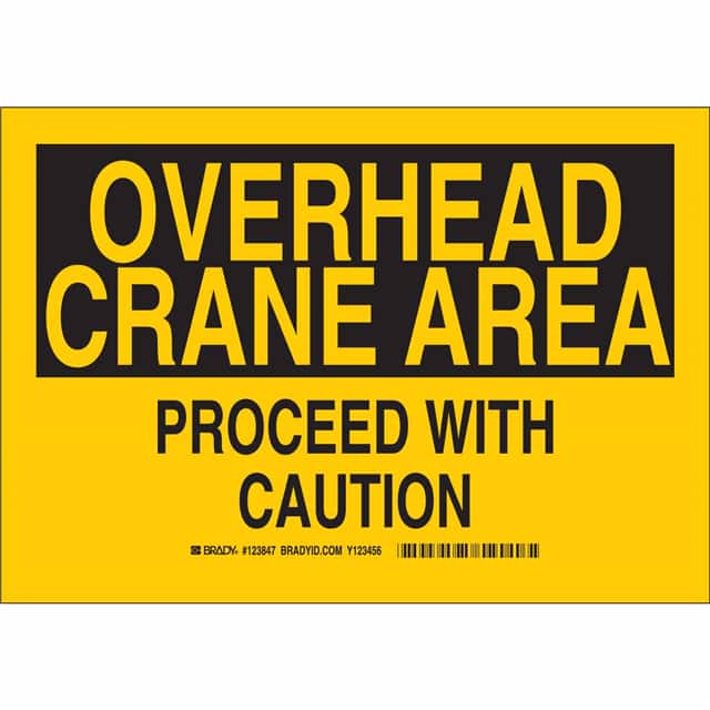 123848 B555 10X14 BLK/YEL OVERHEAD CRAN