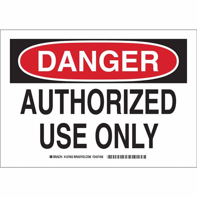 127801 B401 7X10 BLK/RED/WHT DANGER AUT