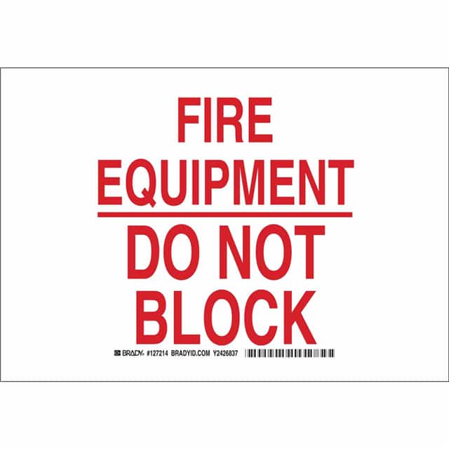 127213 B401 7X10 RED/WHT FIRE EQUIPMENT