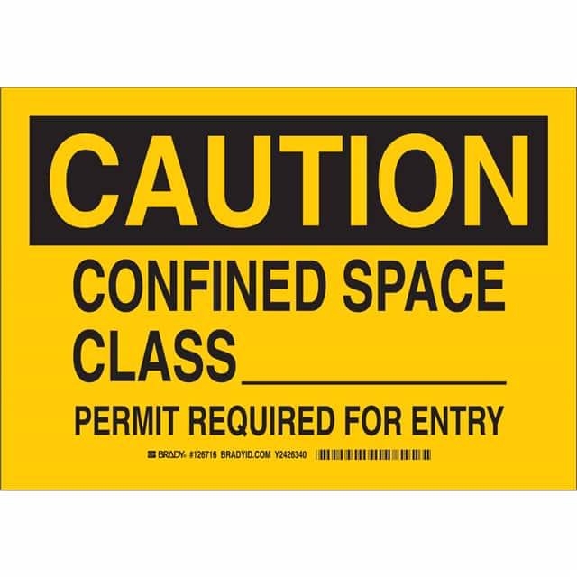 126719 B302 10X14 BLK/YEL CAUTION CONFI