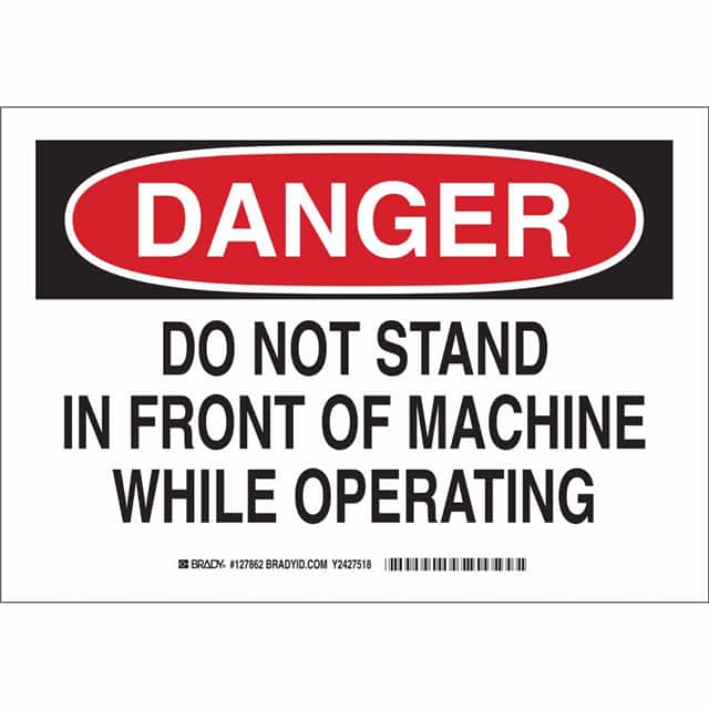 127865 B302 10X14 BLK/RED/WHT DANGER DO