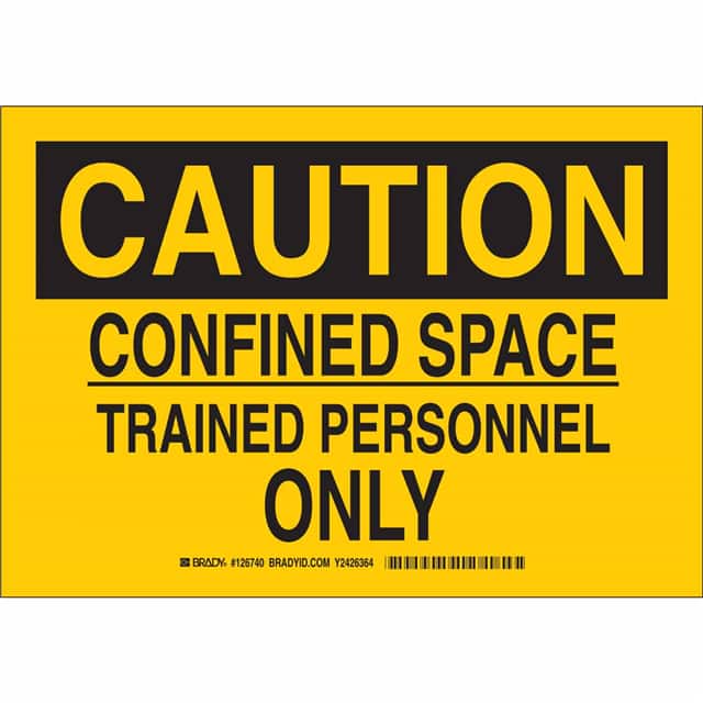 126743 B302 10X14 BLK/YEL CAUTION CONFI