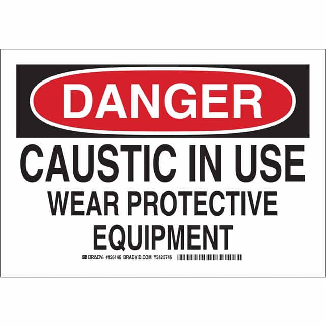126149 B302 10X14 BLK/RED/WHT DANGER CA