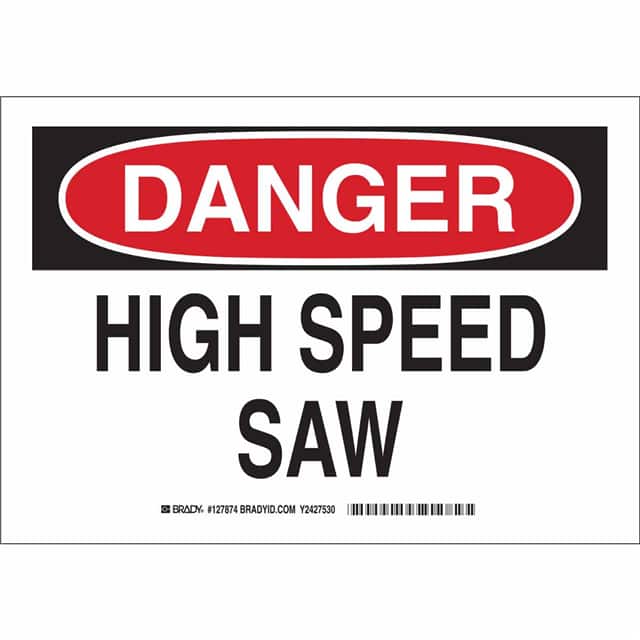 127875 B555 10X14 BLK/RED/WHT DANGER HI