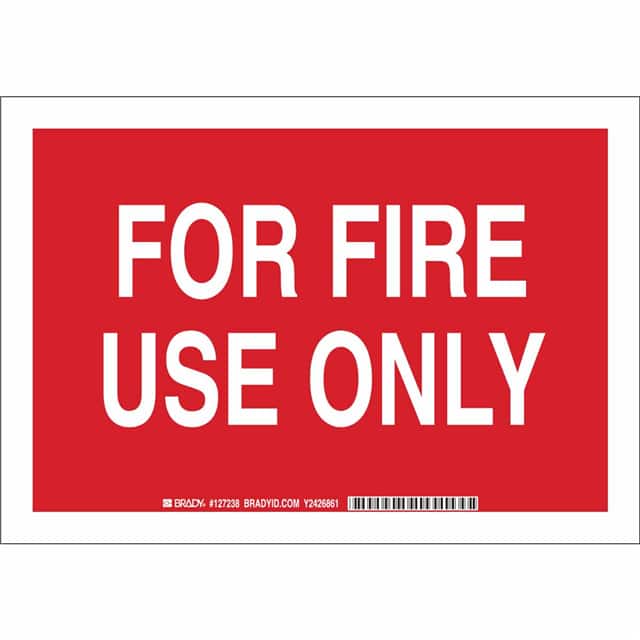 127239 B555 10X14 WHT/RED FOR FIRE USE