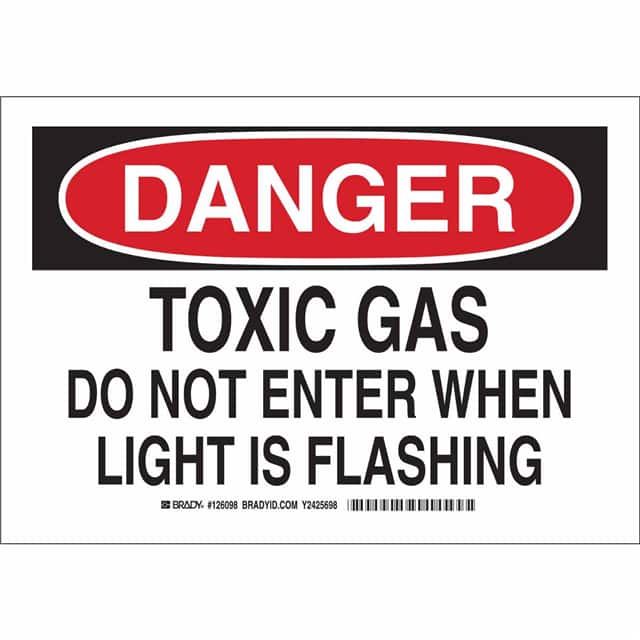 126099 B555 10X14 BLK/RED/WHT DANGER TO