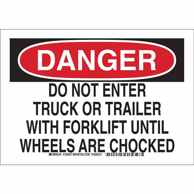 129522 B555 10X14 BLK/RDWHT DANGER DO N