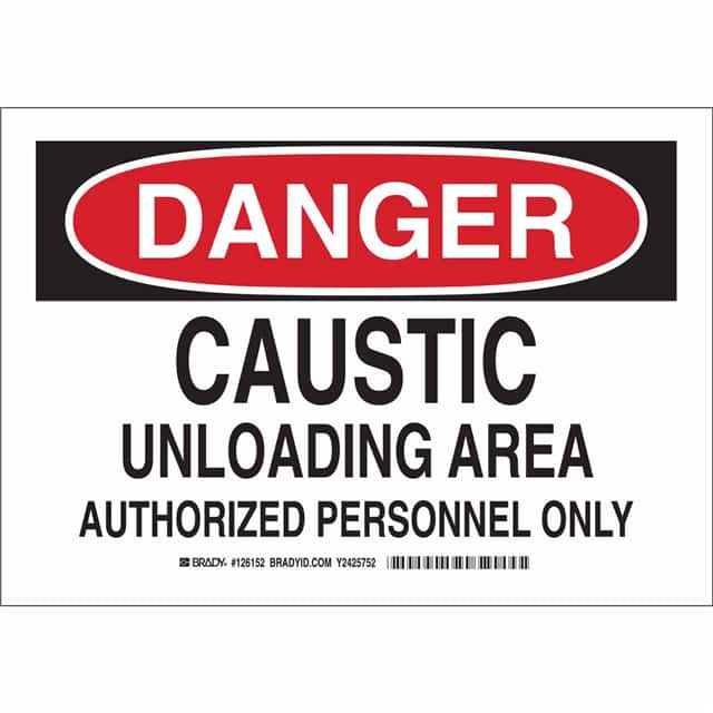 126153 B555 10X14 BLK/RED/WHT DANGER CA