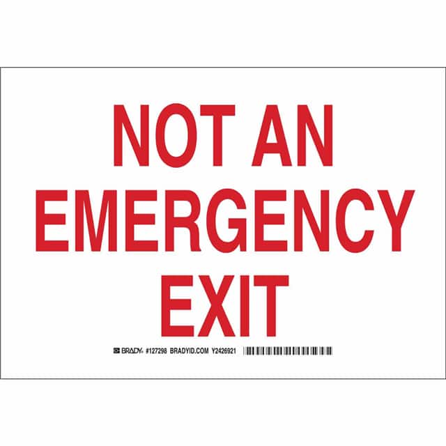 127301 B302 10X14 RED/WHT NOT AN EMERGE