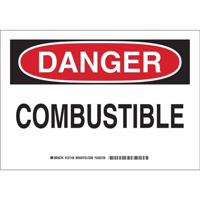 126159 B555 10X14 BLK/RD/WHT DANGER COM