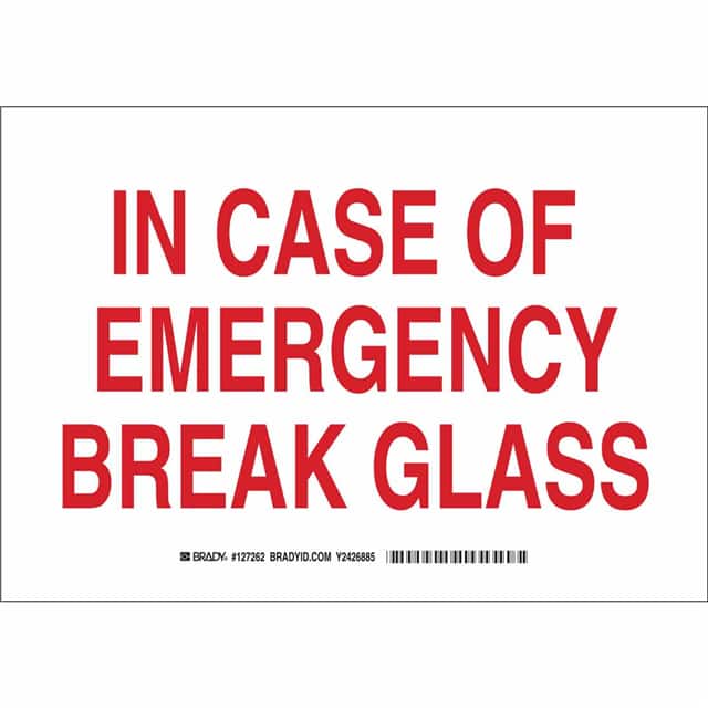 127263 B555 10X14 RED/WHT IN CASE OF EM