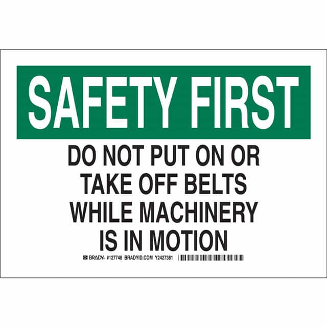 127746 B555 7X10 GRN/BLK/WHT SAFETY FIR