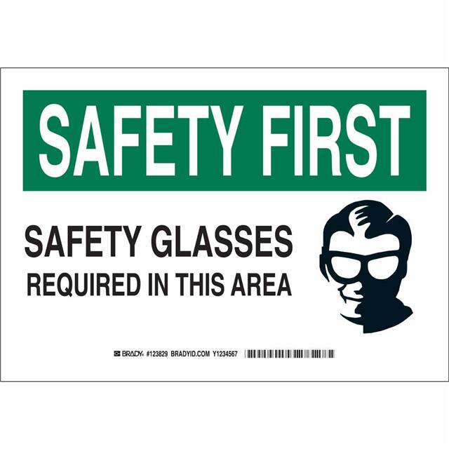 123832 B302 10X14 GRN/BLK/WHT SAFETY FI