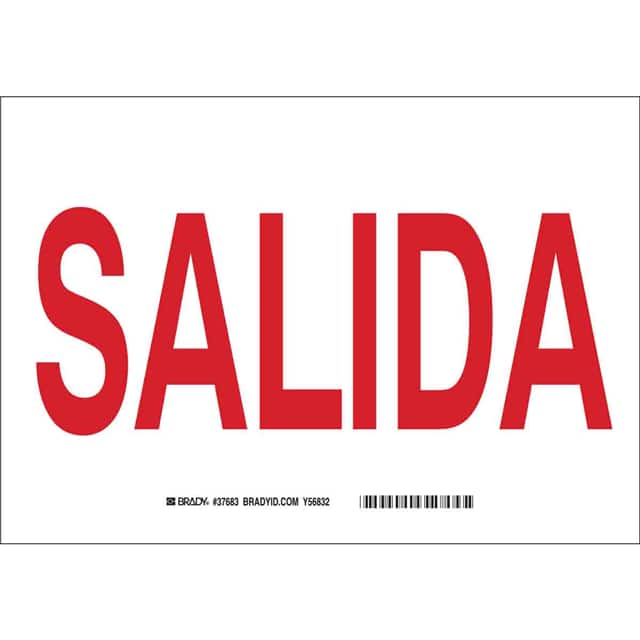 38813 B401 7X10 RED/WHT SPANISH SALIDA
