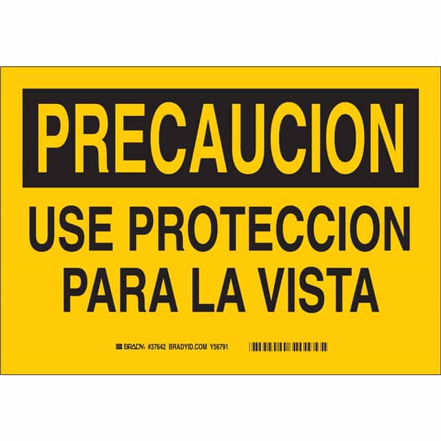 37642 SPANISH B302 10X7 BLK/YEL PRECAU