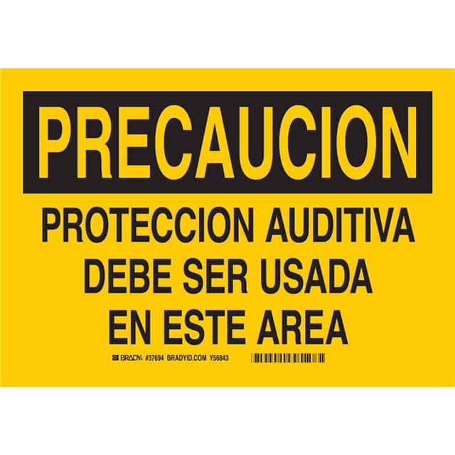 37694 SPANISH/CAUT HEAR PROT MUST BE