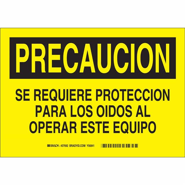 37692 SPANISH/CAUT EAR PROT REQUIRED
