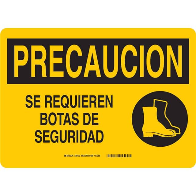 38473 B555 10X14 BLK/YEL SPANISH
