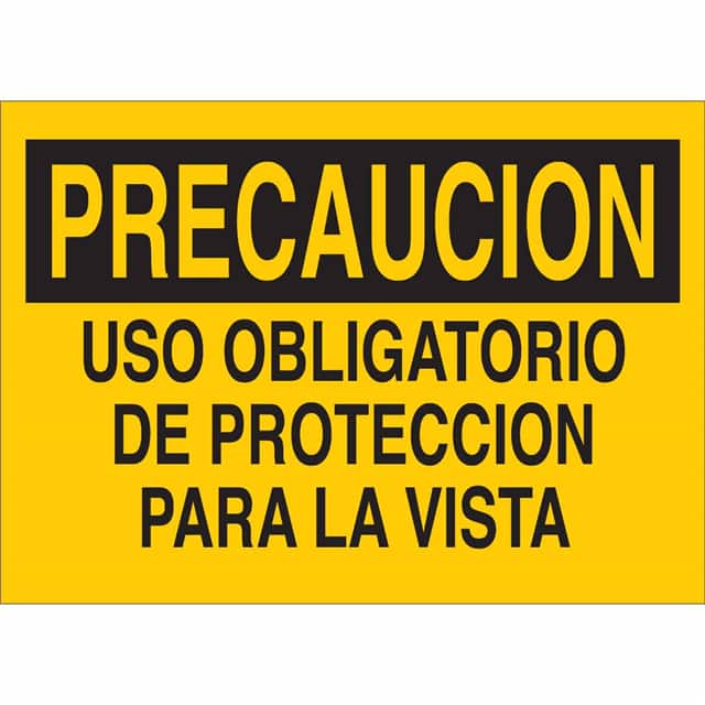39171 B120 10X14 BK/YL SPANISH/EYE PRO