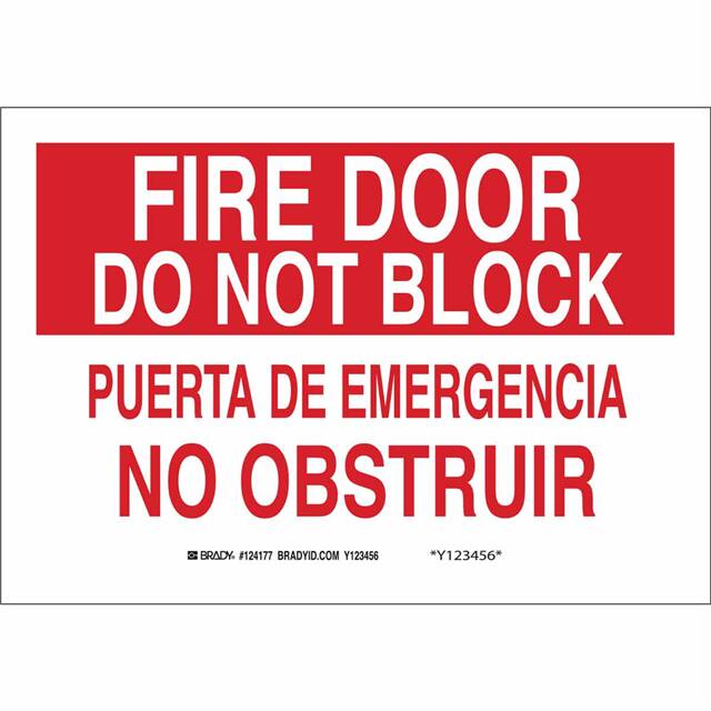 124176 B401 7X10 RD/WHT BILING/FIRE DOO