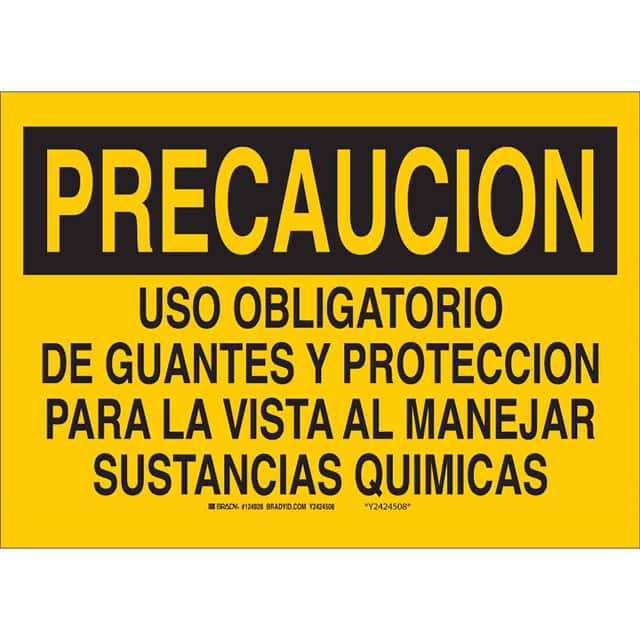 124928 B302 10X14 BLK/YEL PRECAUCION SE
