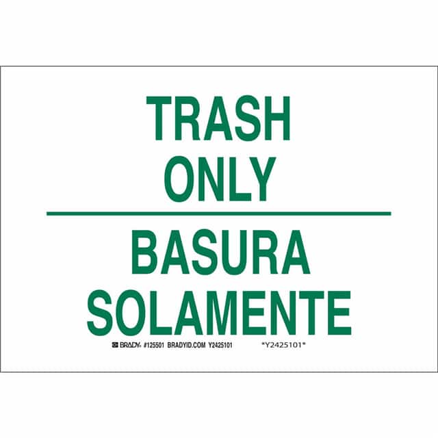 125503 B401 10X14 GRN/WHT BILING/TRASH