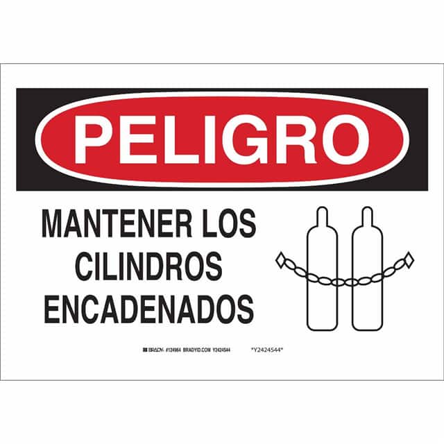 124963 B401 10X14 BLK/RED/WHT PELIGRO M