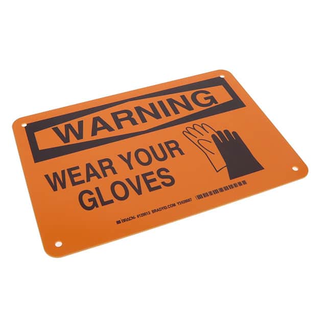 129013 B401 7X10 BLK/ORG WARNING WEAR Y