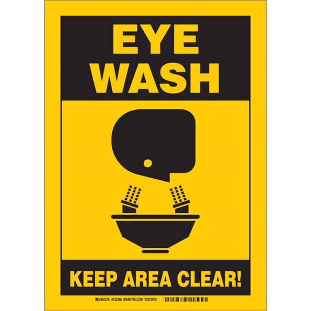 122771 B120,14X10,BLK/YEL,EYE WASH