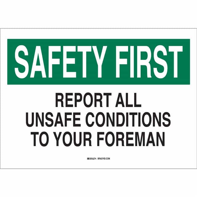25324 B401 10X14 GRN/BLK/WHT SAFETY FI