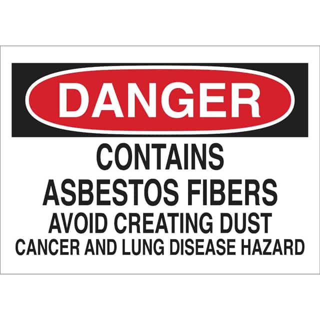 122458 B555, 7X10" CONTAINS ASBESTOS FI