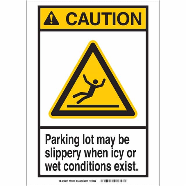 143888 B401 14X10 ANSI BLK,YEL/WHT PARK
