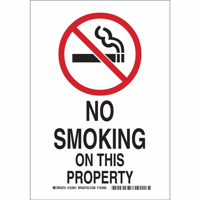123941 B302 10X7 BLK/RD/WHT NO SMOKING