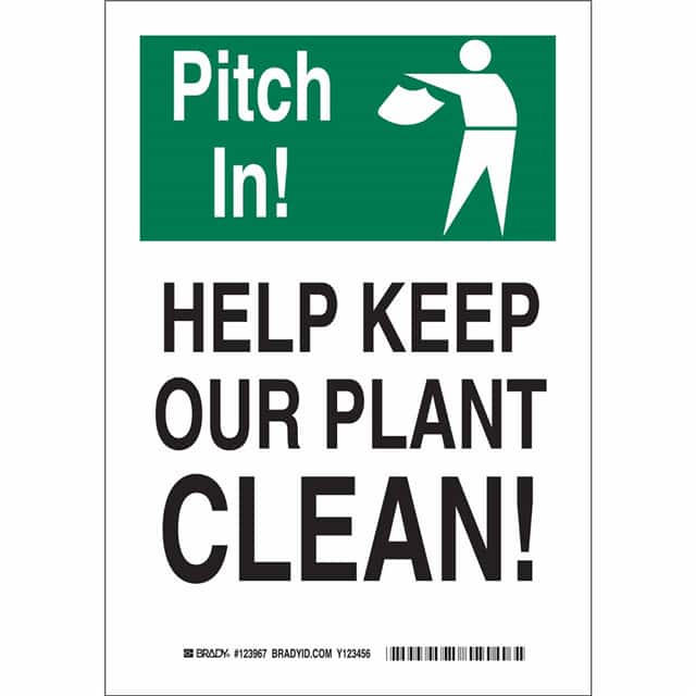 123965 B555 10X7 GRN/BLK/WHT PITCH IN!