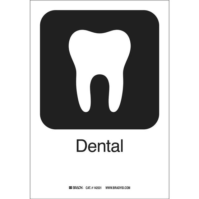 142423 B555 DENTAL 10"HX7"W PICTO W/TEX