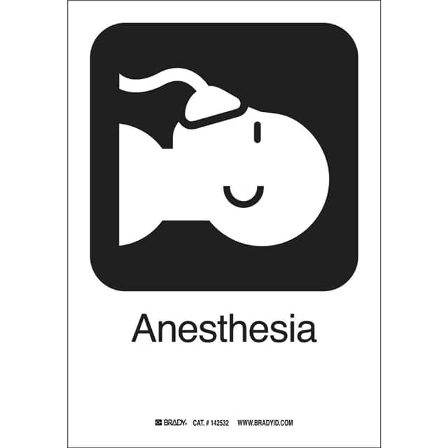 142532 B302 ANESTHESIA 10"HX7"W PICTO W