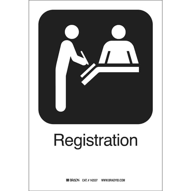 142429 B555 REGISTRATION 10"HX7"W PICTO