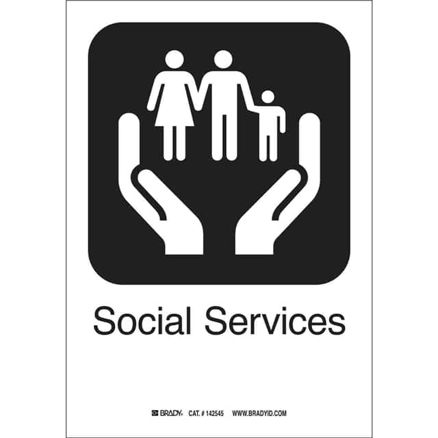 142491 B401 SOCIAL SERVICES 10"HX7"W PI