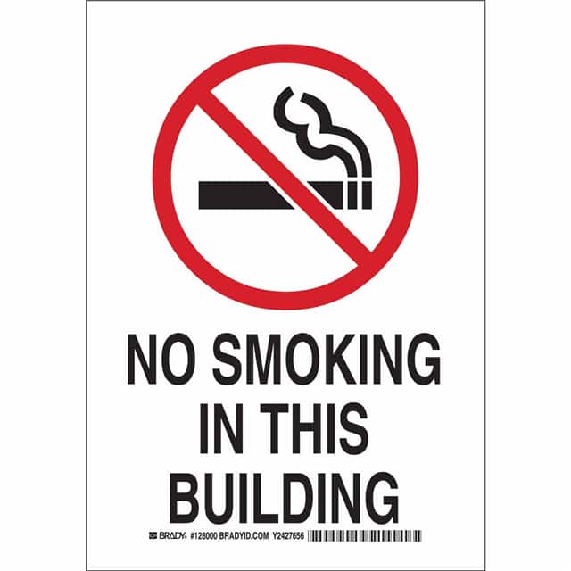 128001 B555 14X10 BLK/RD/WHT NO SMOKING