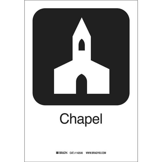 142546 B302 CHAPEL 10"HX7"W PICTO W/TEX