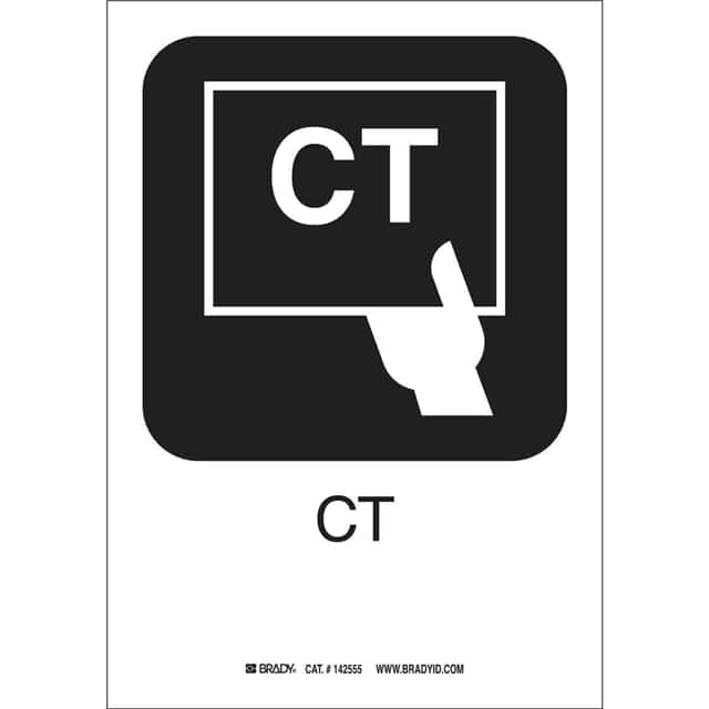 142555 B302 CT 10"HX7"W PICTO W/TEXT
