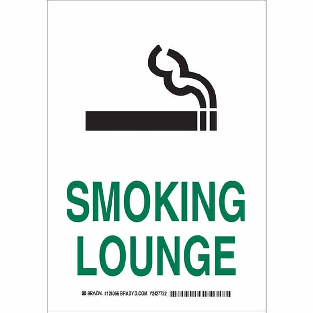128066 B302 10X7 GRN/BLK/WHT SMOKING LO