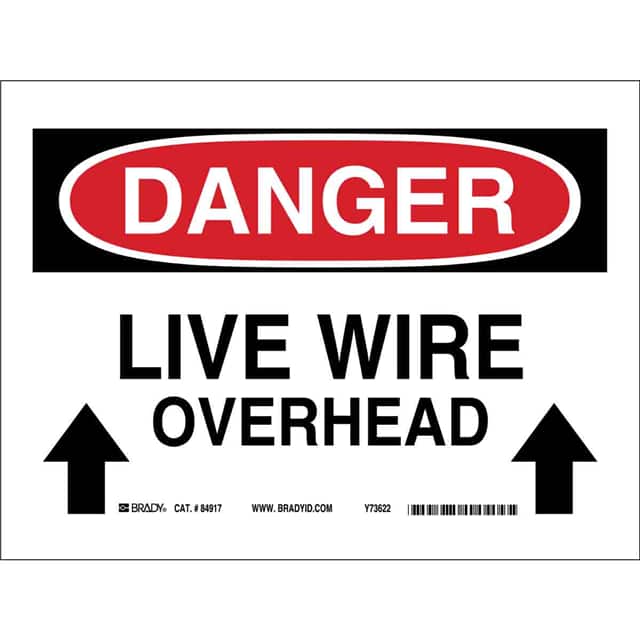 25557 B401 10X14 RED/BLK/WHT DANGER LI
