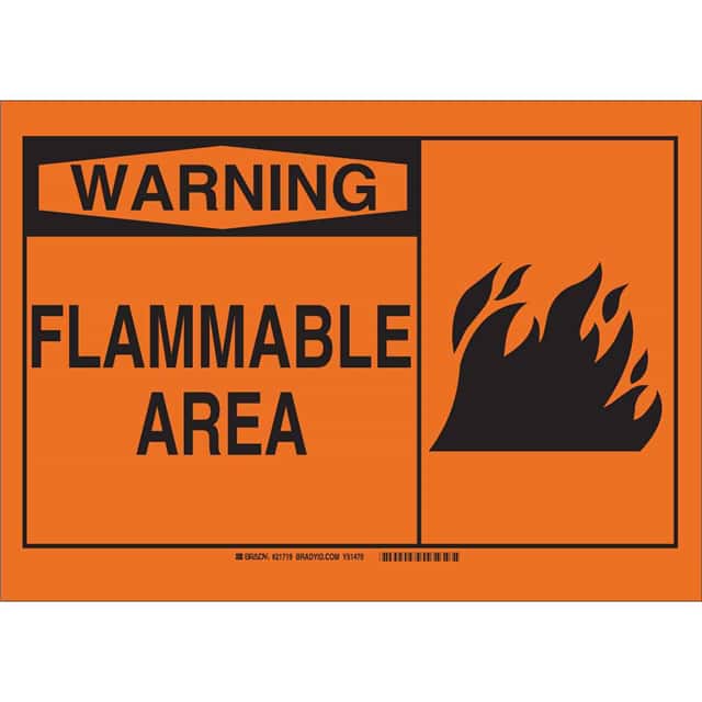 21719 B401 7X10 BLK/ORG WARNING