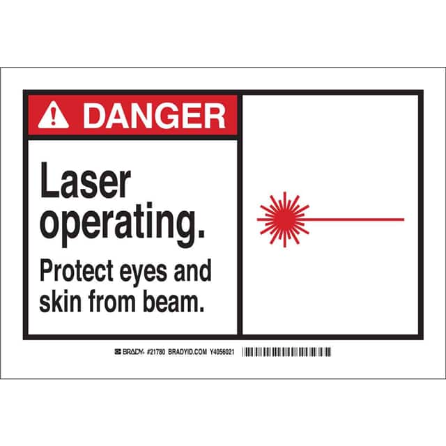 21780 B401 7X10 ANSI BLK,RED/WHT LASER