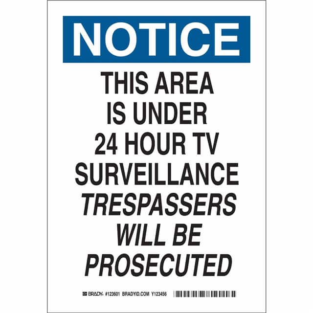 123601 B302 10X7 BLK/BLU/WHT NOTICE THI
