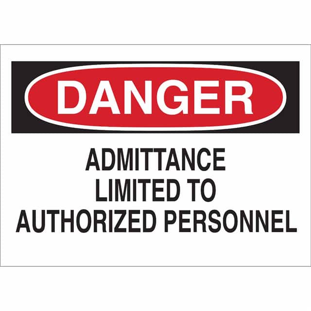 22072 B401 10X14 RED/BLK/WHT DANGER